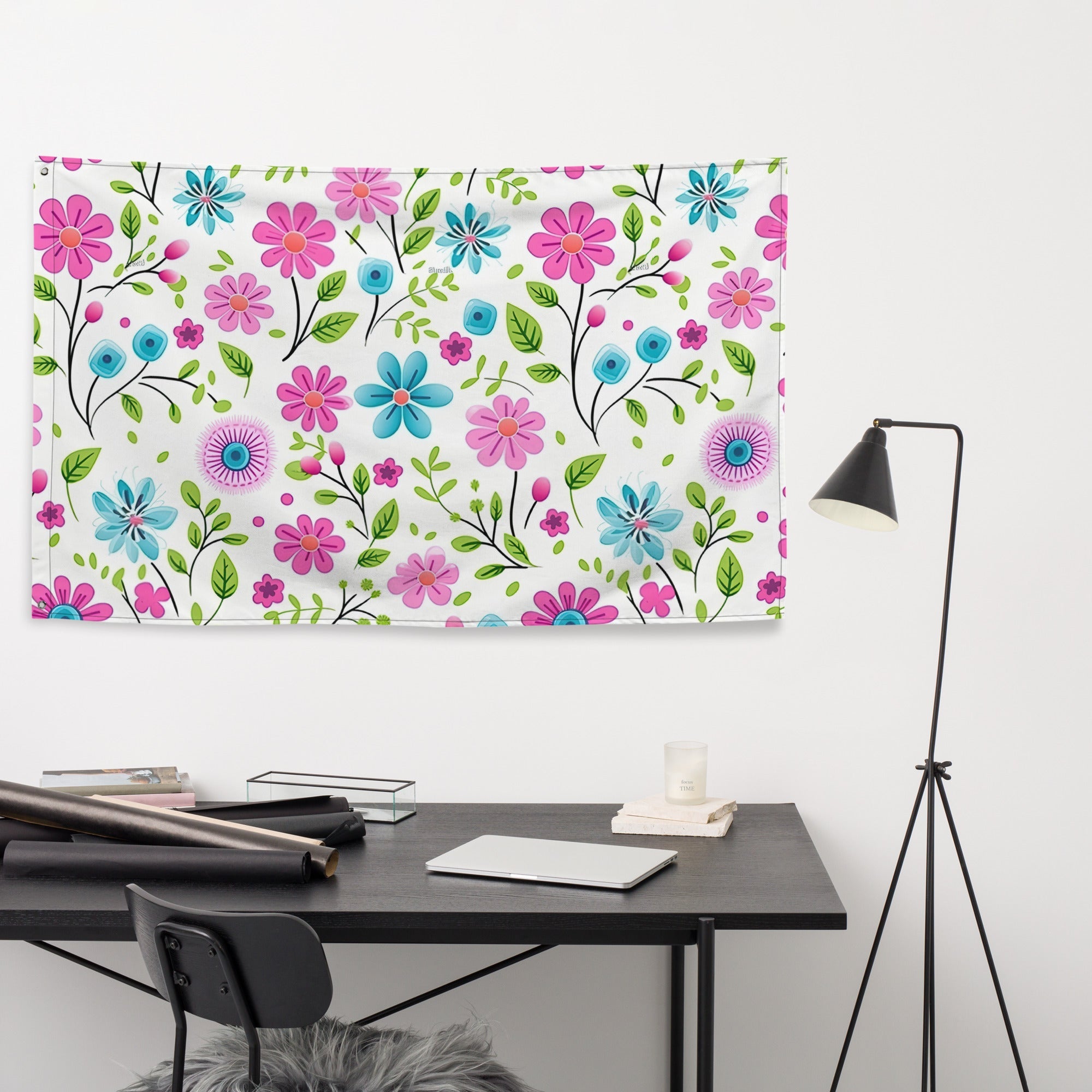 Floral Lover's Flower Enthusiast Wall Hanging Flag