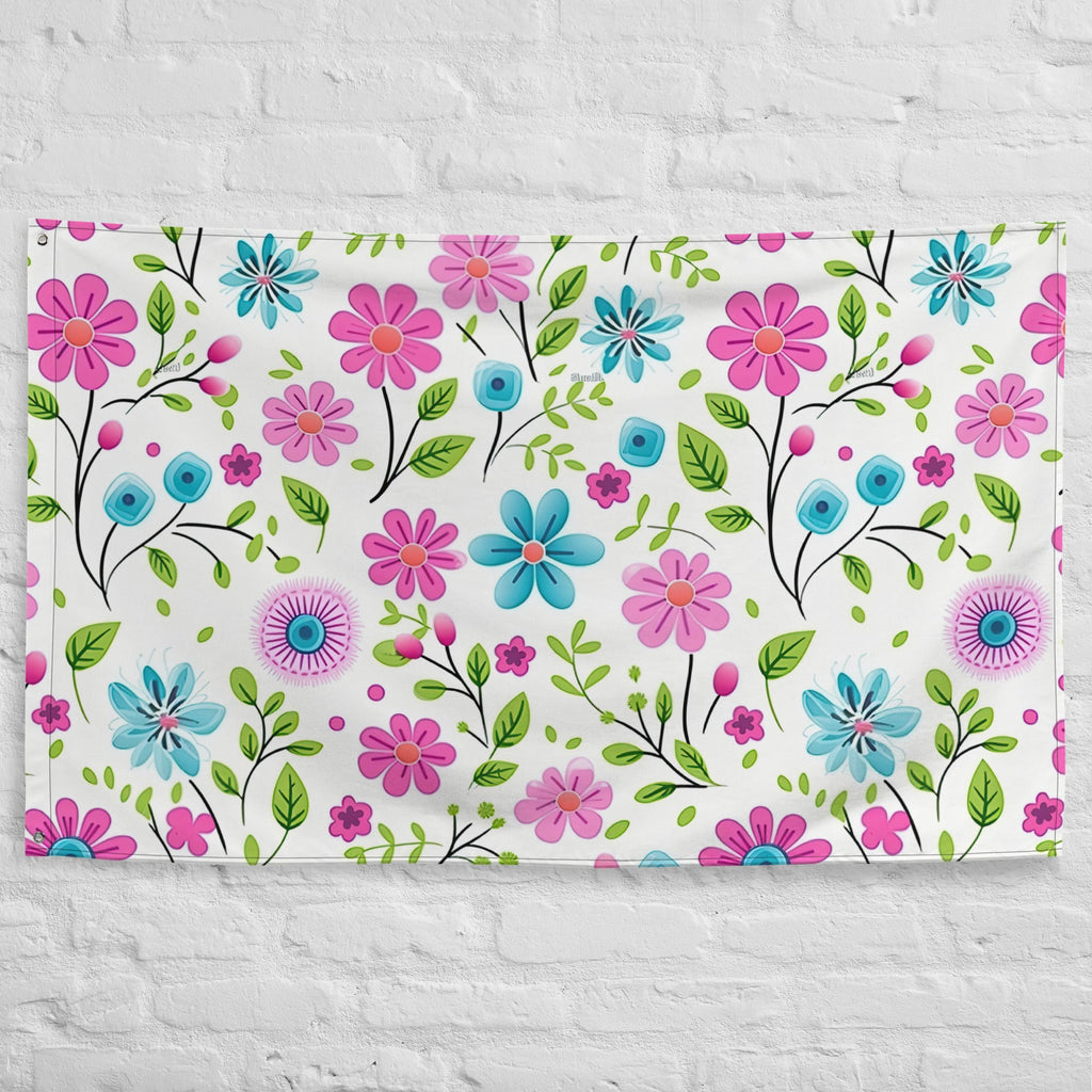 Floral Lover's Flower Enthusiast Wall Hanging Flag