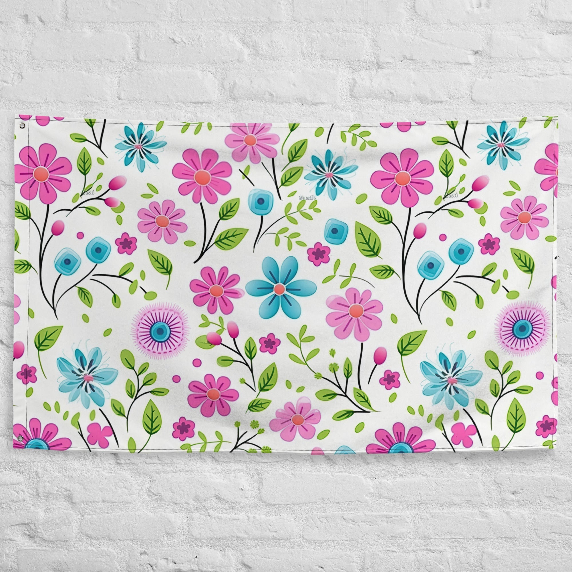 Floral Lover's Flower Enthusiast Wall Hanging Flag