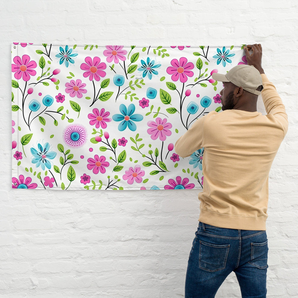 Floral Lover's Flower Enthusiast Wall Hanging Flag