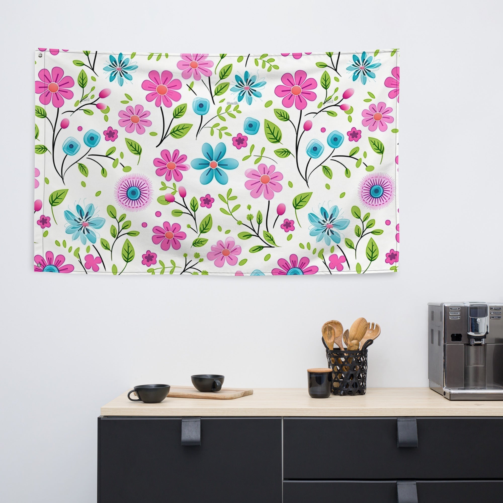 Floral Lover's Flower Enthusiast Wall Hanging Flag