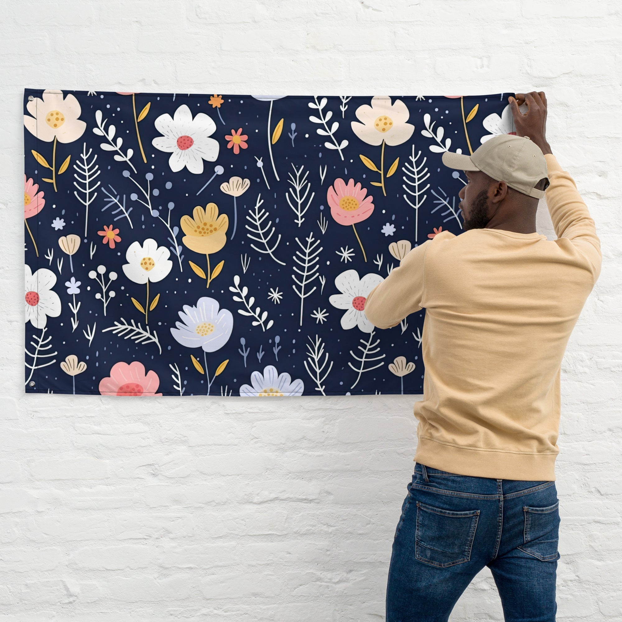 Floral Lover's Flower Enthusiast Wall Hanging Flag