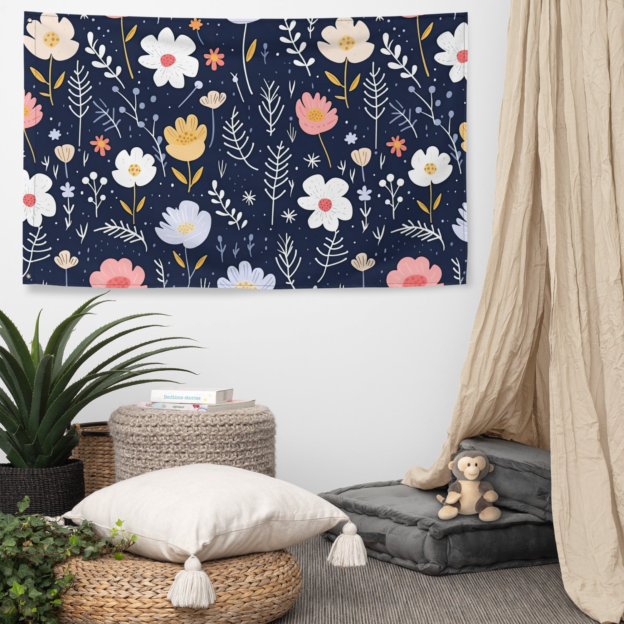 Floral Lover's Flower Enthusiast Wall Hanging Flag