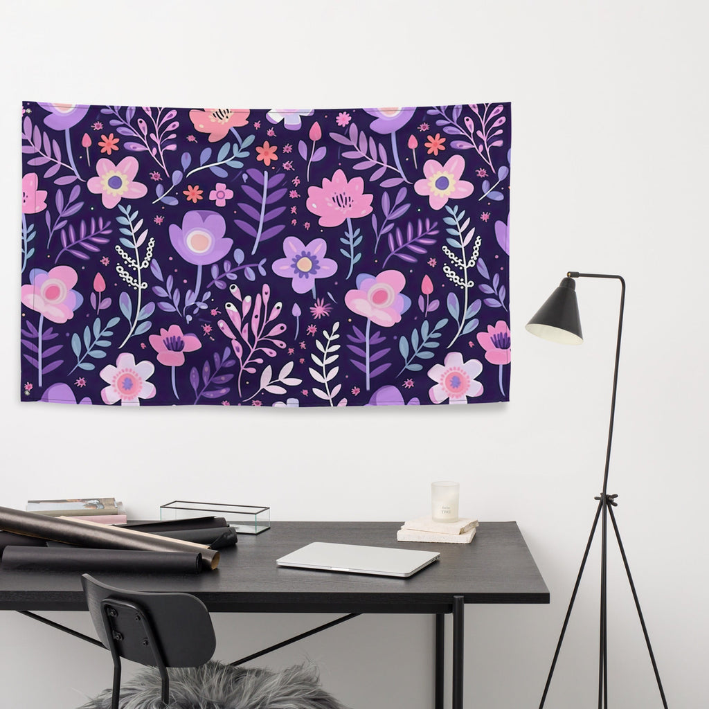 Floral Lover's Flower Enthusiast Wall Hanging Flag