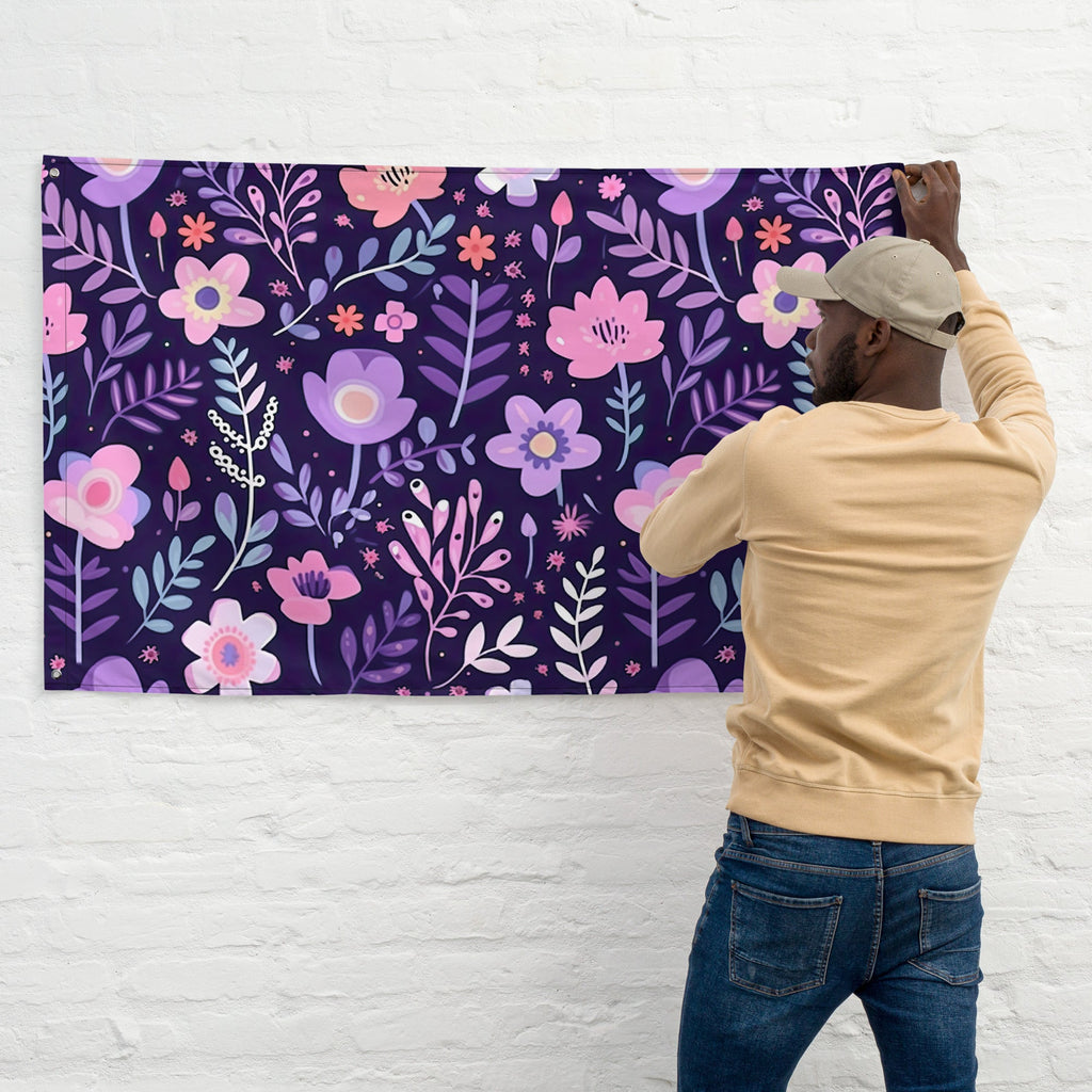 Floral Lover's Flower Enthusiast Wall Hanging Flag