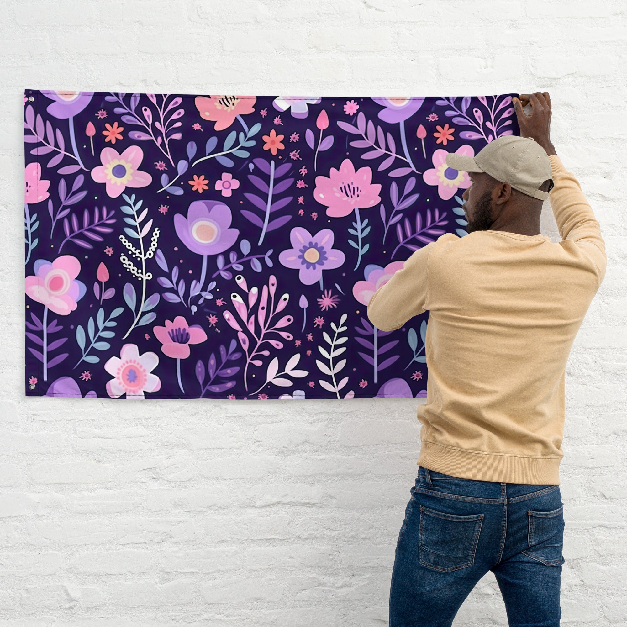Floral Lover's Flower Enthusiast Wall Hanging Flag