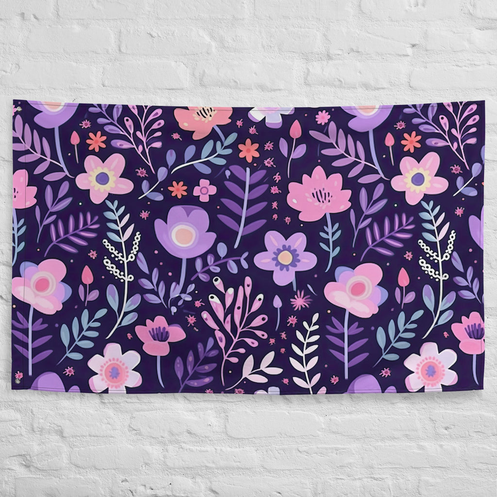 Floral Lover's Flower Enthusiast Wall Hanging Flag