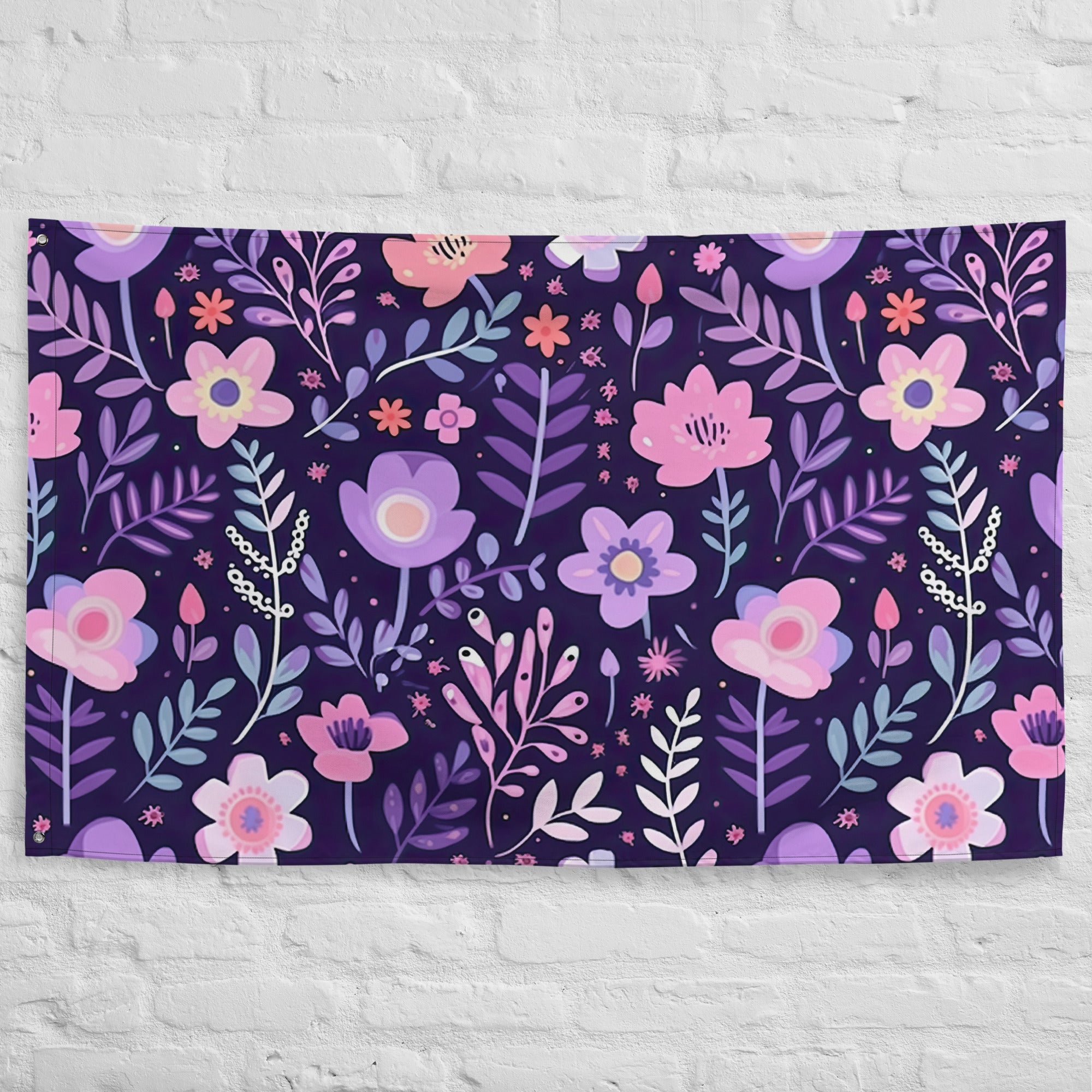 Floral Lover's Flower Enthusiast Wall Hanging Flag