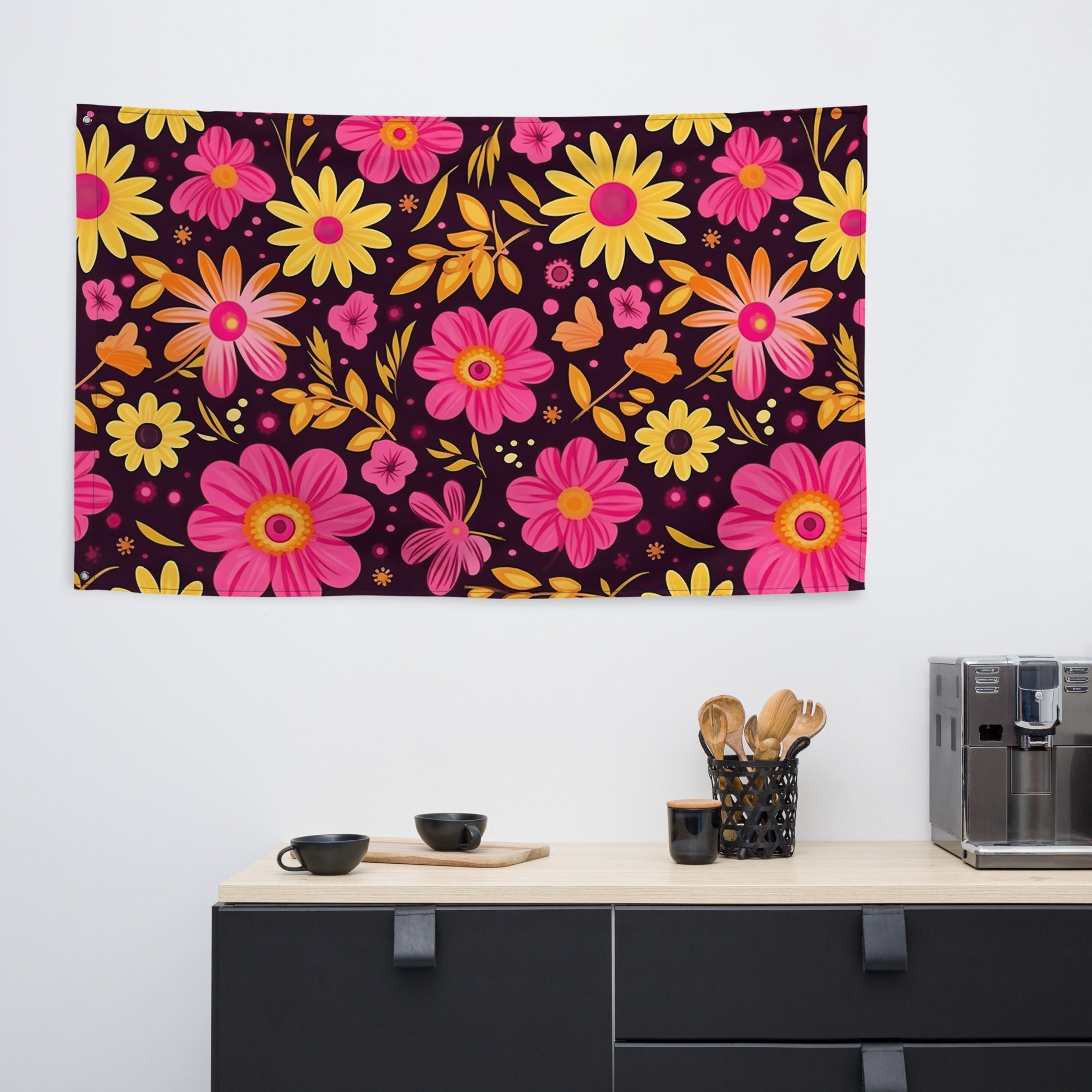 Floral Lover's Flower Enthusiast Wall Hanging Flag