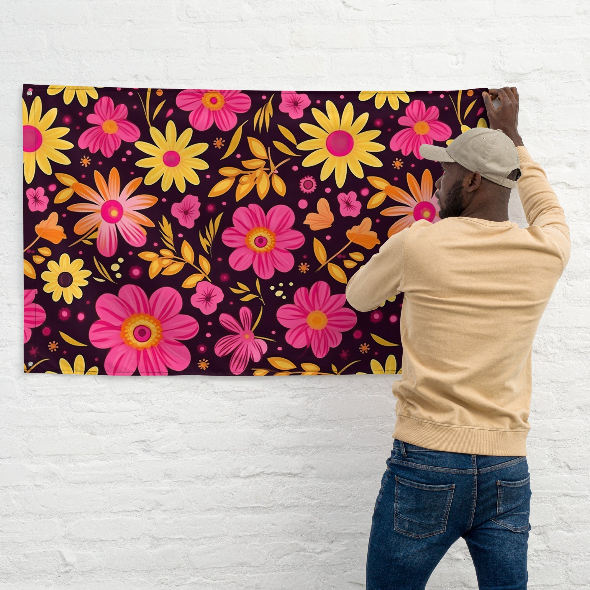 Floral Lover's Flower Enthusiast Wall Hanging Flag