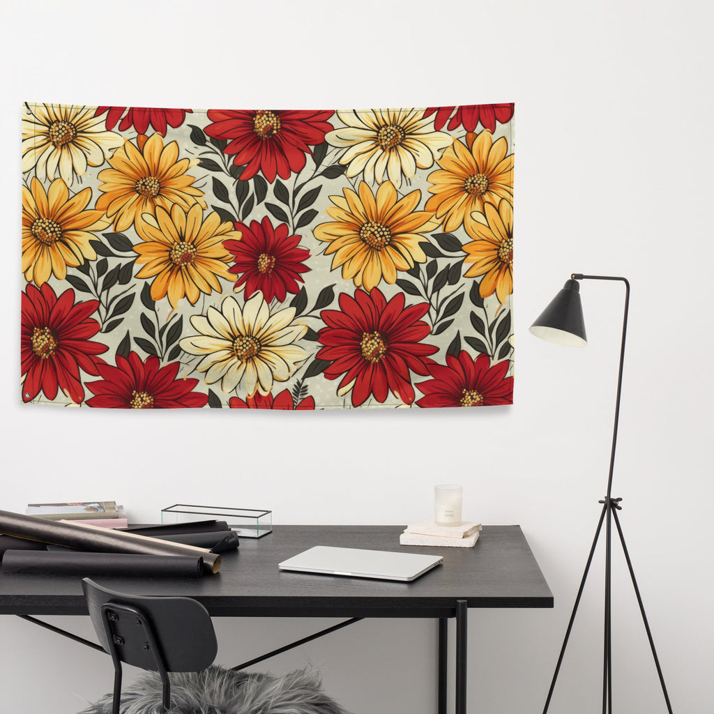 Floral Lover's Flower Enthusiast Wall Hanging Flag