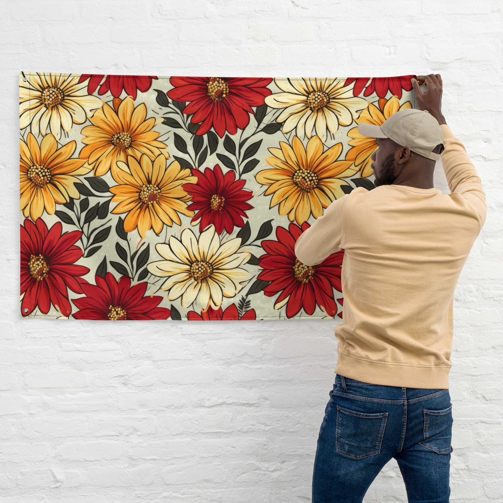Floral Lover's Flower Enthusiast Wall Hanging Flag
