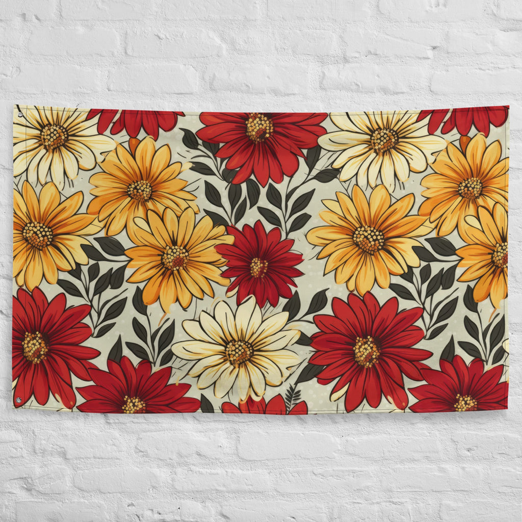 Floral Lover's Flower Enthusiast Wall Hanging Flag