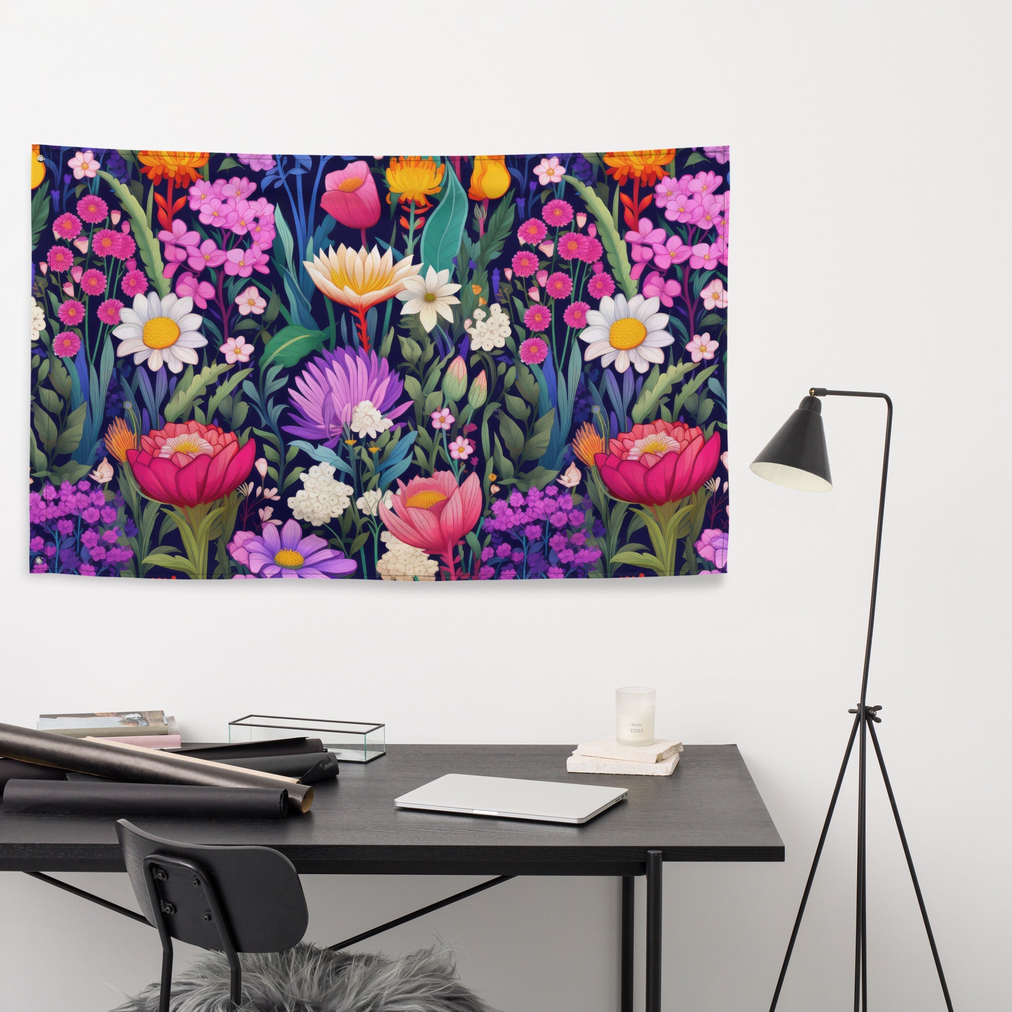 Floral Lover's Flower Enthusiast Wall Hanging Flag