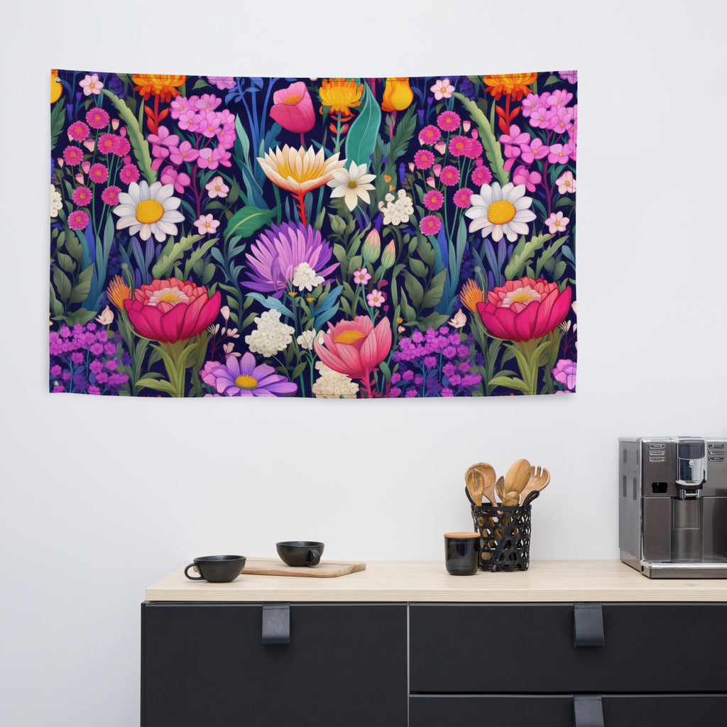 Floral Lover's Flower Enthusiast Wall Hanging Flag