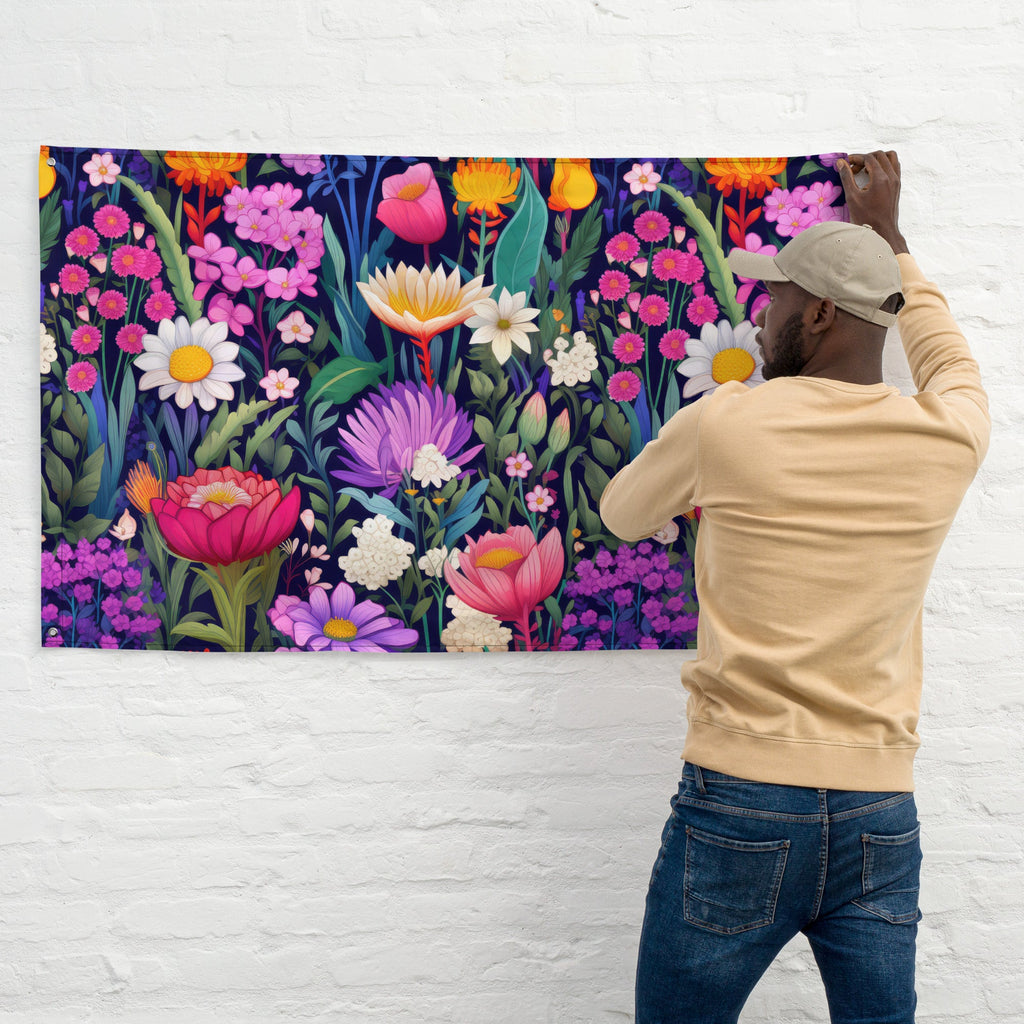 Floral Lover's Flower Enthusiast Wall Hanging Flag
