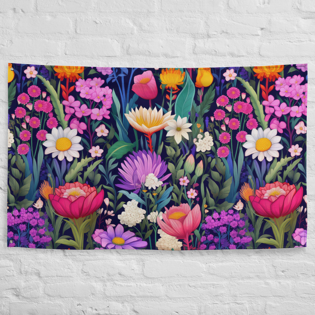 Floral Lover's Flower Enthusiast Wall Hanging Flag