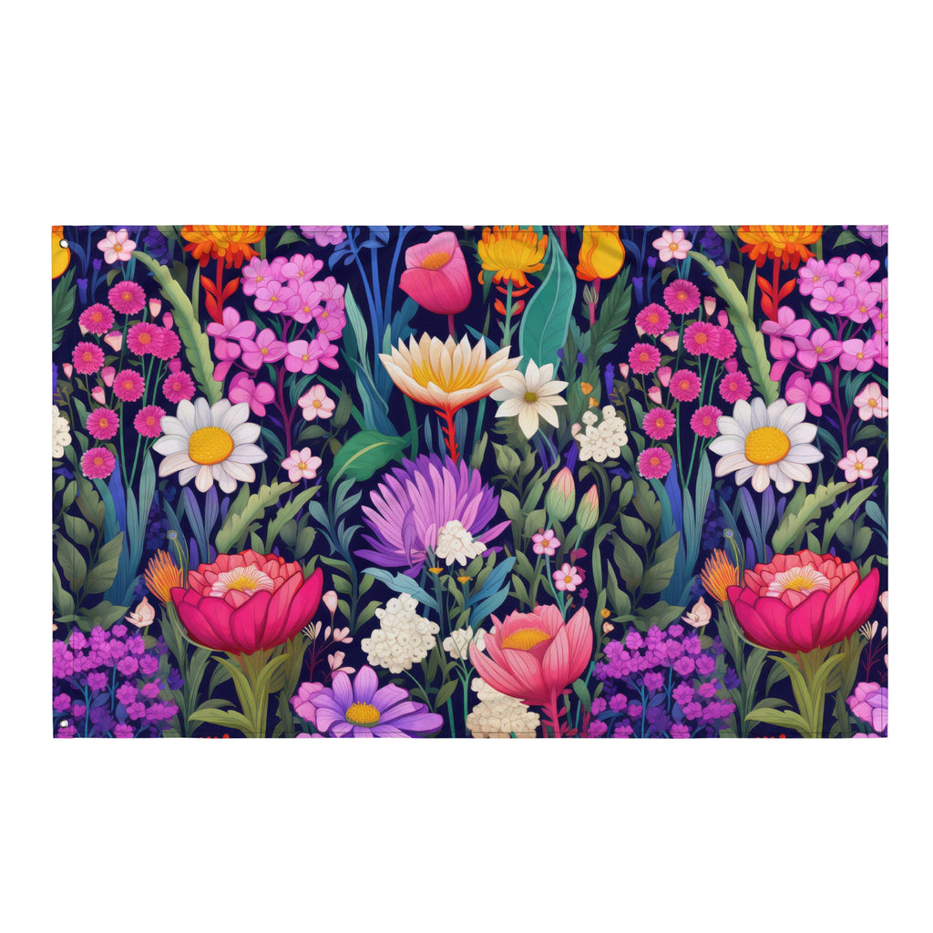 Floral Lover's Flower Enthusiast Wall Hanging Flag