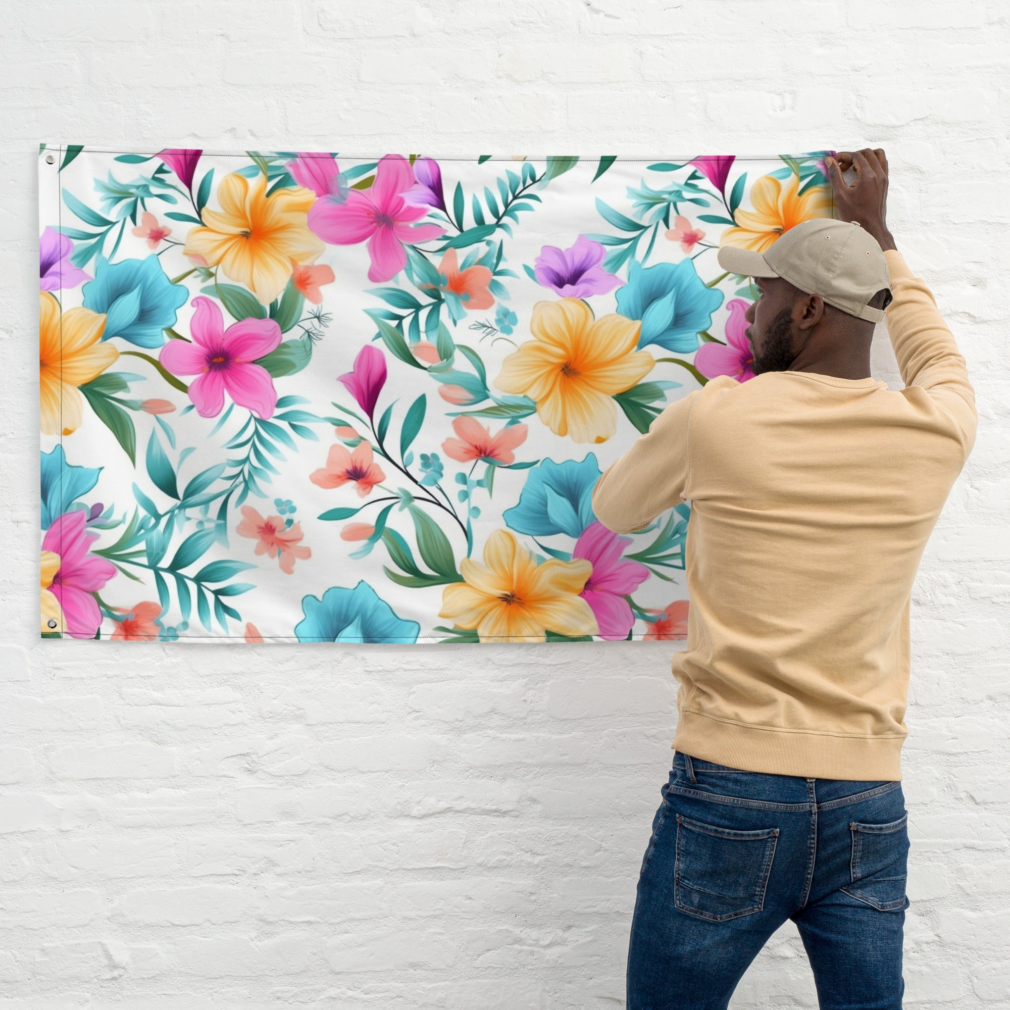 Floral Lover's Flower Enthusiast Wall Hanging Flag