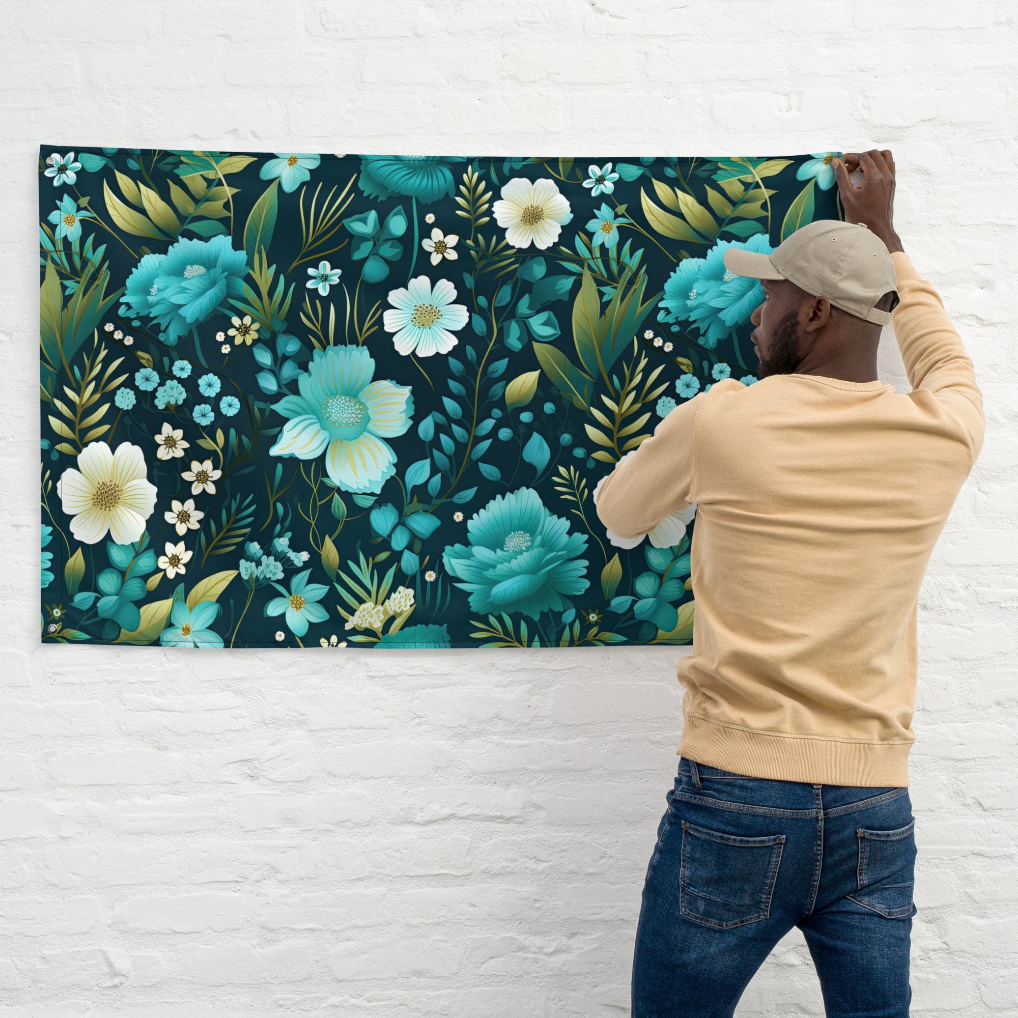 Floral Lover's Flower Enthusiast Wall Hanging Flag
