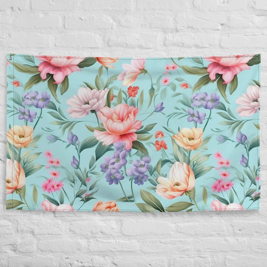 Floral Lover's Flower Enthusiast Wall Hanging Flag