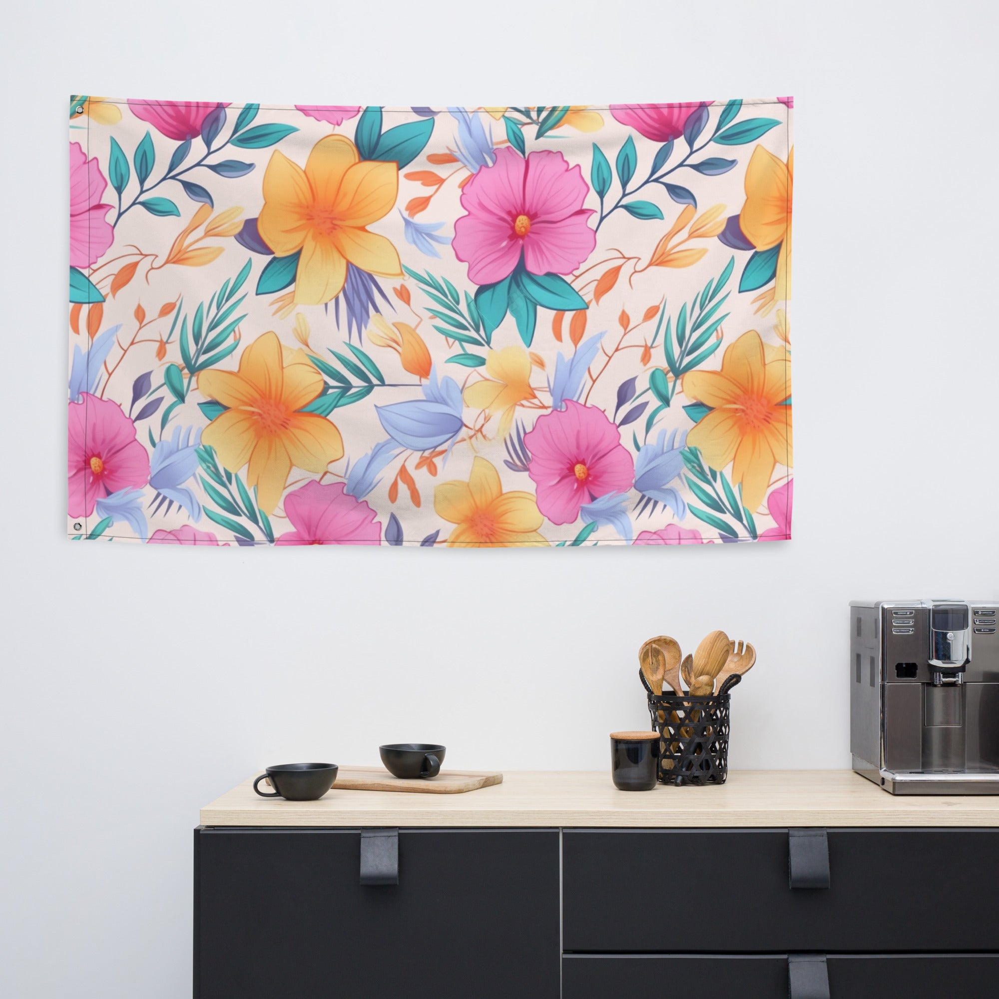 Floral Lover's Flower Enthusiast Wall Hanging Flag