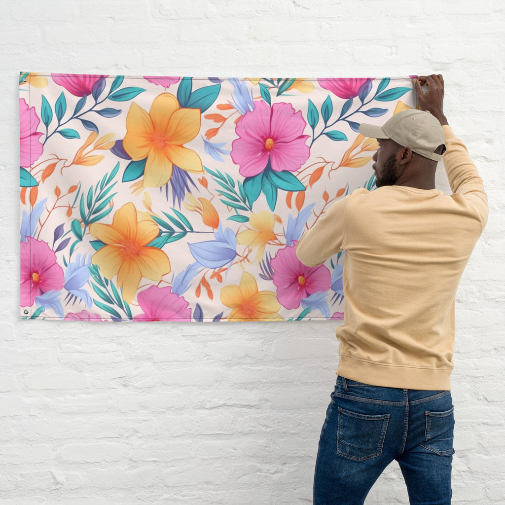 Floral Lover's Flower Enthusiast Wall Hanging Flag