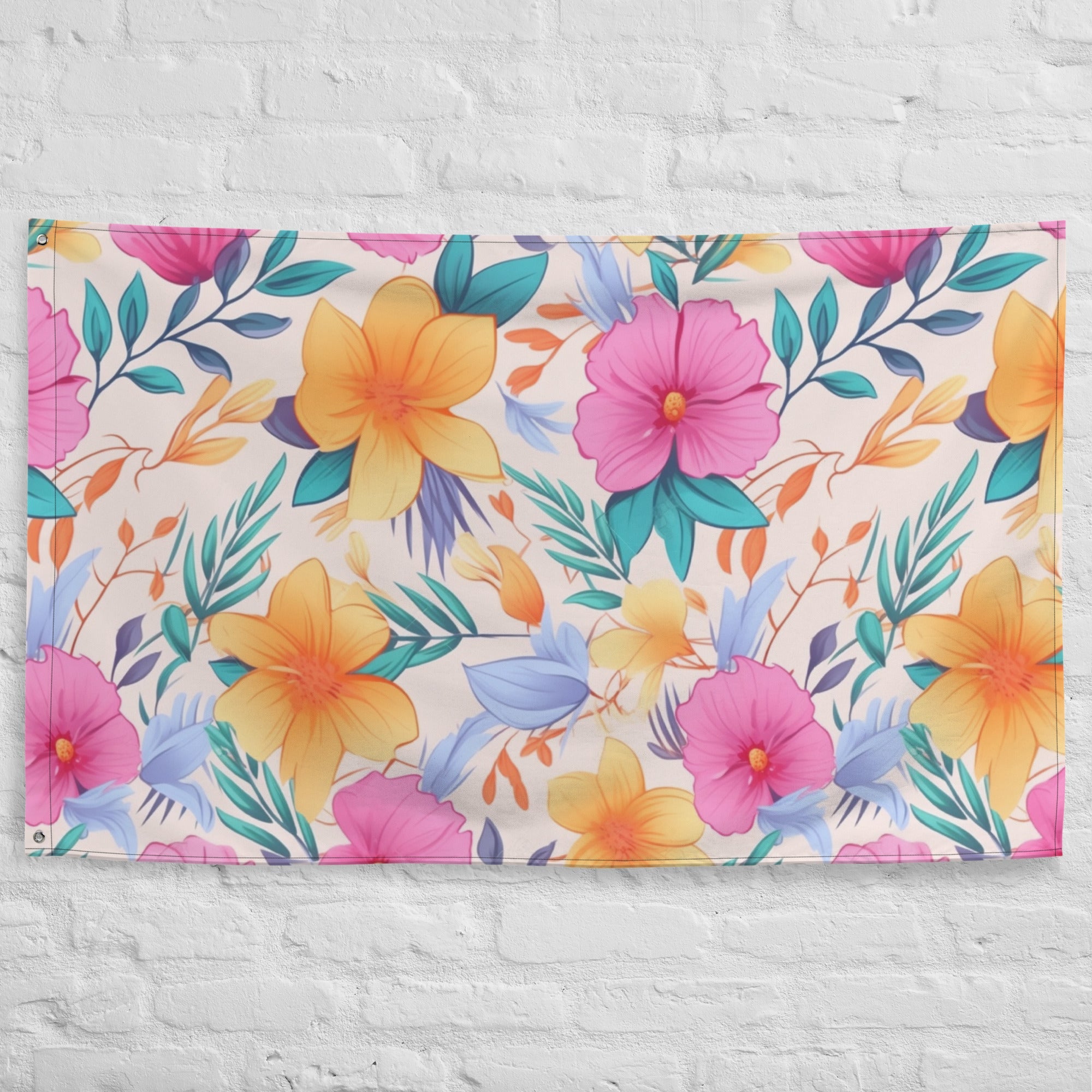 Floral Lover's Flower Enthusiast Wall Hanging Flag
