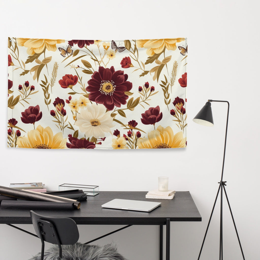 Floral Lover's Flower Enthusiast Wall Hanging Flag