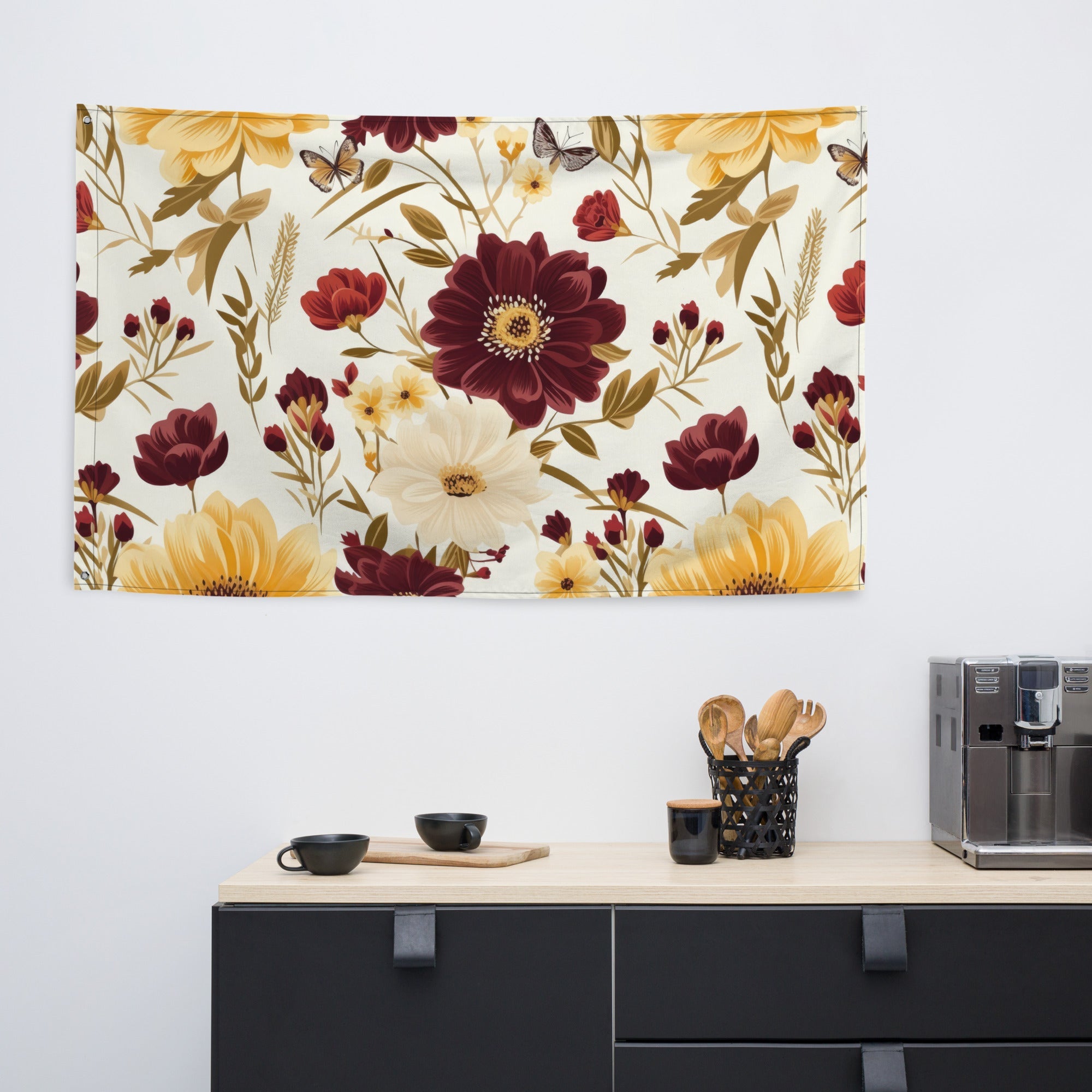 Floral Lover's Flower Enthusiast Wall Hanging Flag