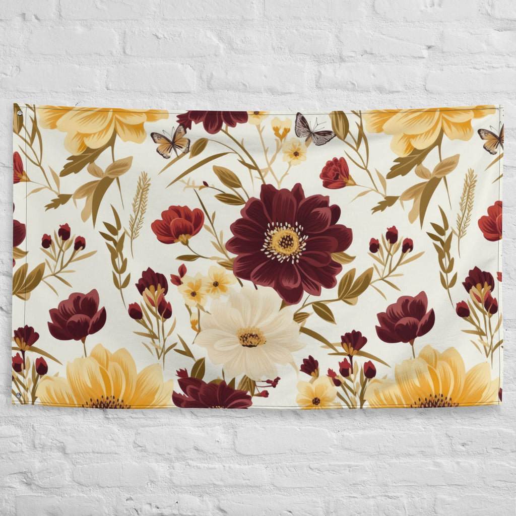 Floral Lover's Flower Enthusiast Wall Hanging Flag