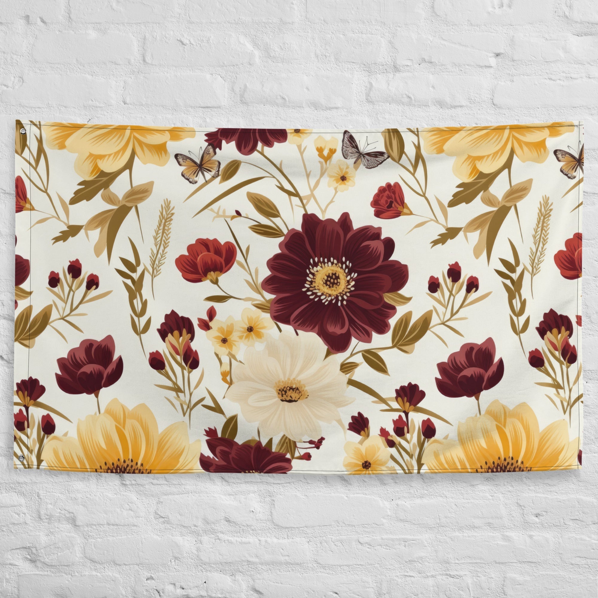 Floral Lover's Flower Enthusiast Wall Hanging Flag