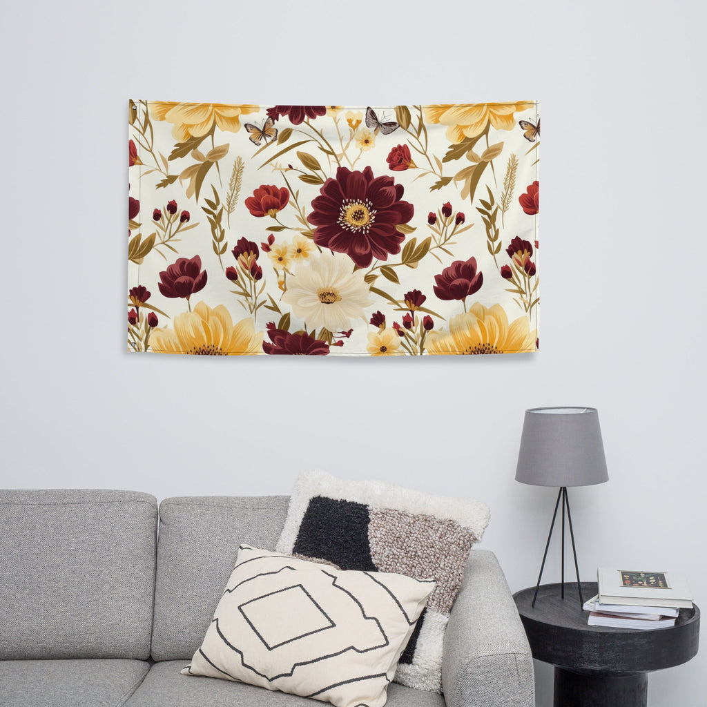 Floral Lover's Flower Enthusiast Wall Hanging Flag