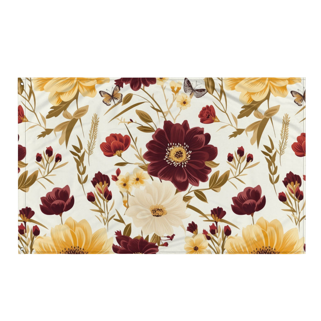 Floral Lover's Flower Enthusiast Wall Hanging Flag