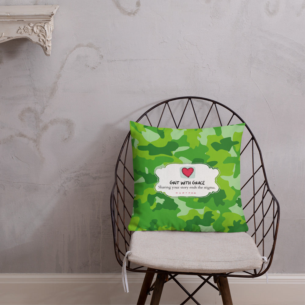 Army Enthusiast Camouflage Premium Throw Pillow