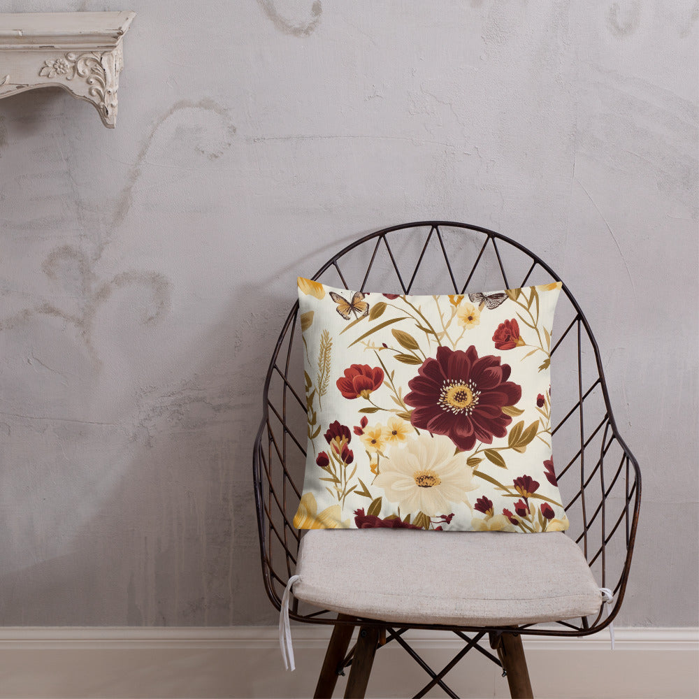 Floral Lover's Botanical Throw Pillow
