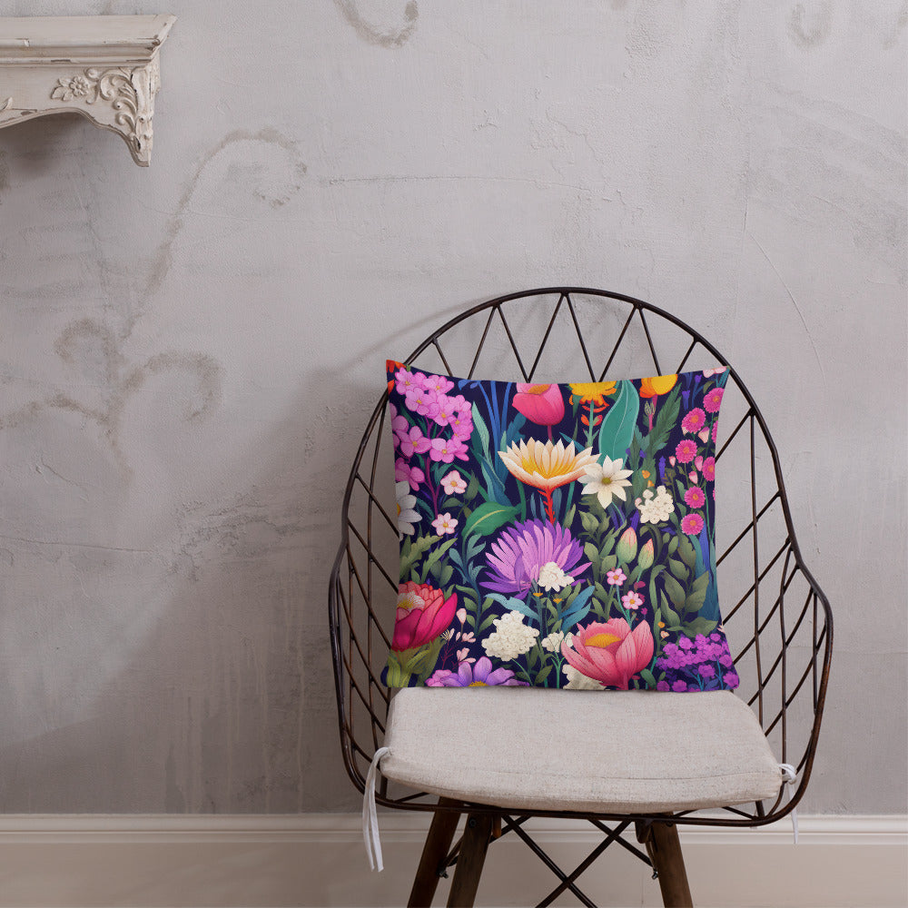 Floral Lover's Botanical Throw Pillow