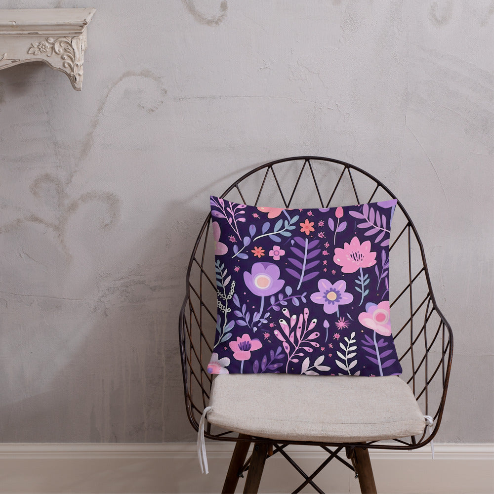 Floral Lover's Botanical Throw Pillow