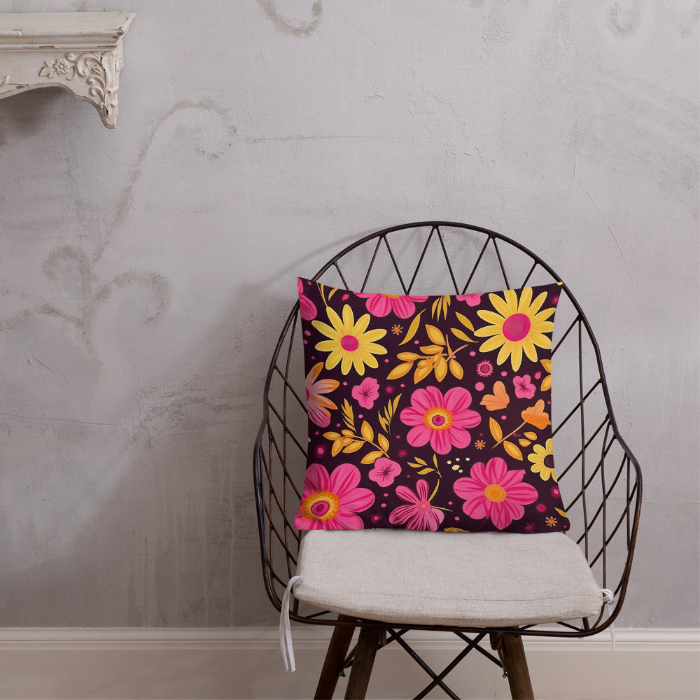Floral Lover's Botanical Throw Pillow