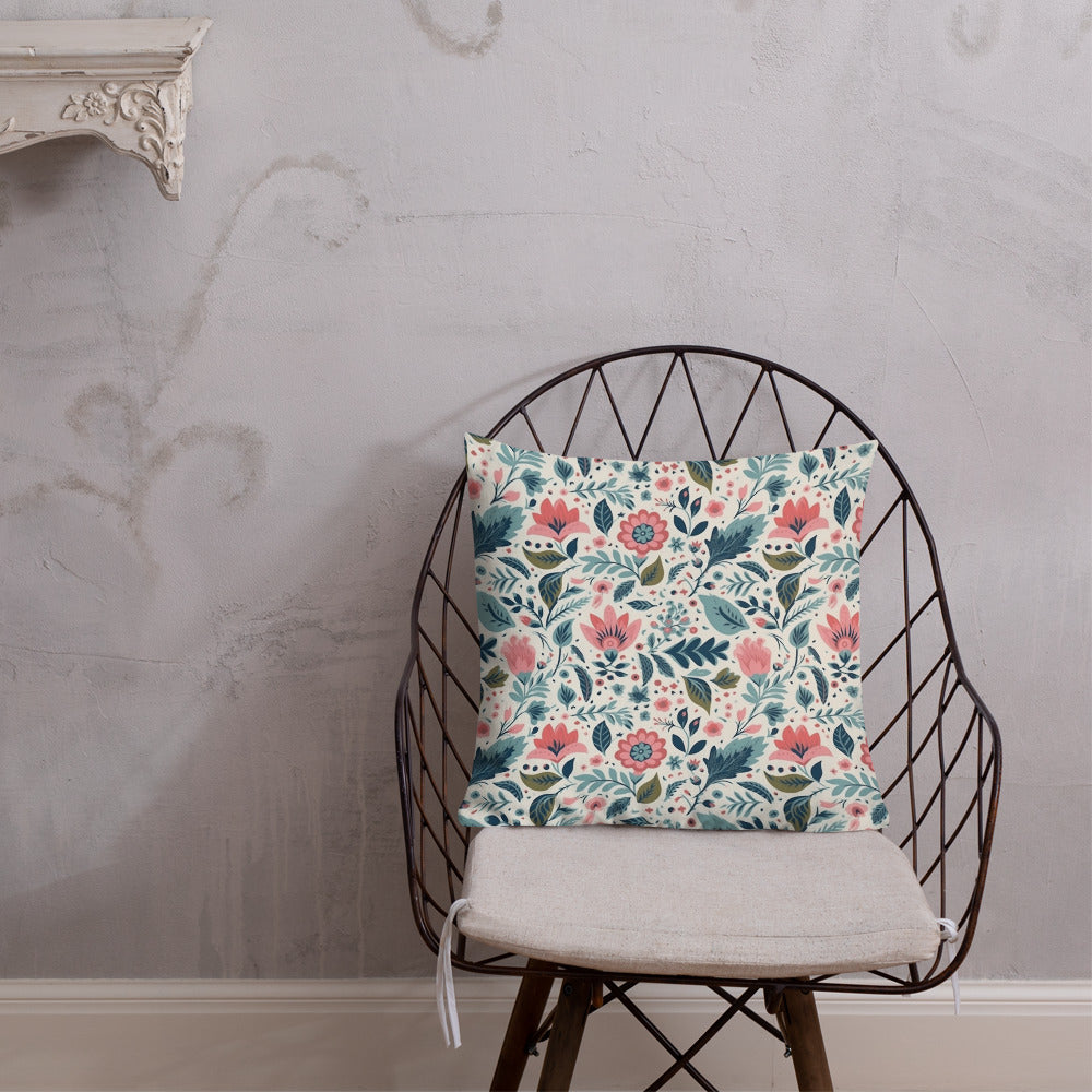 Floral Lover's Botanical Throw Pillow