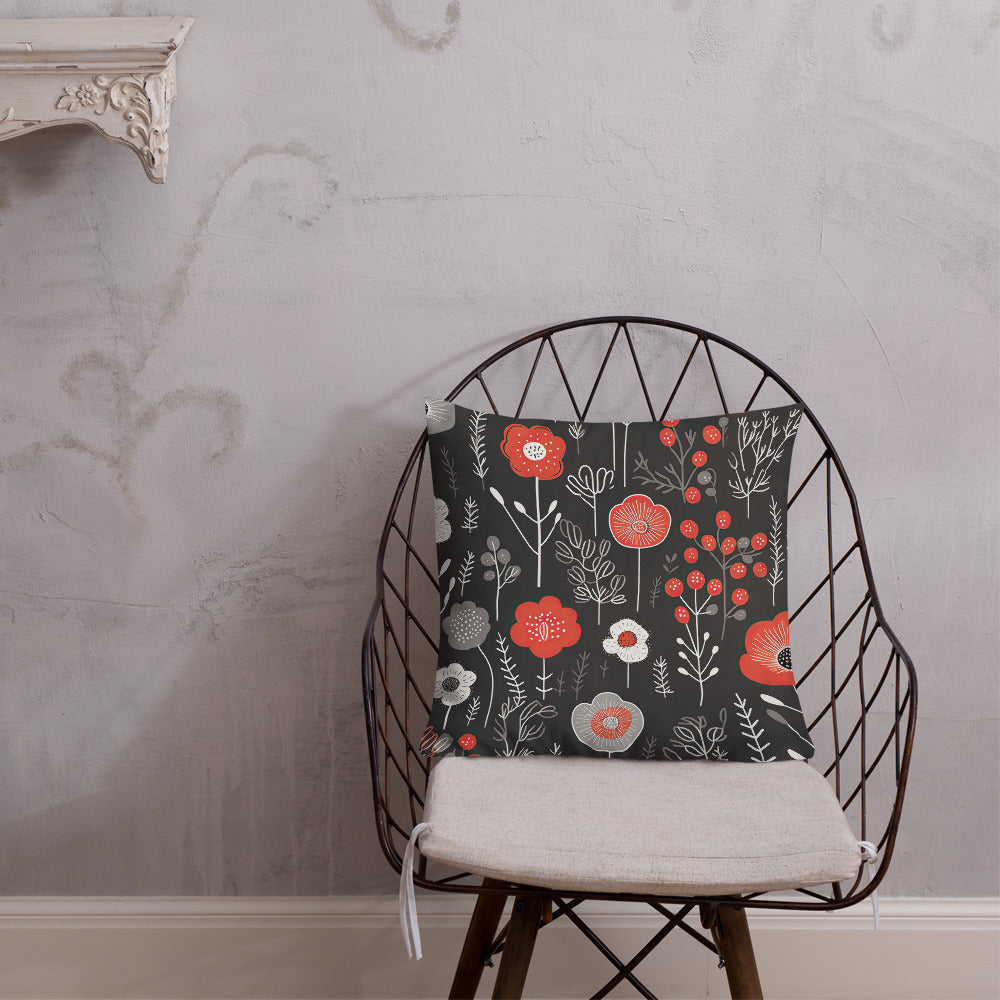 Floral Lover's Botanical Throw Pillow