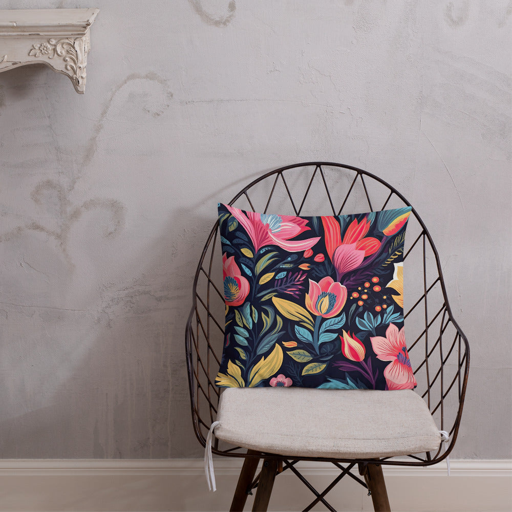 Floral Lover's Botanical Throw Pillow