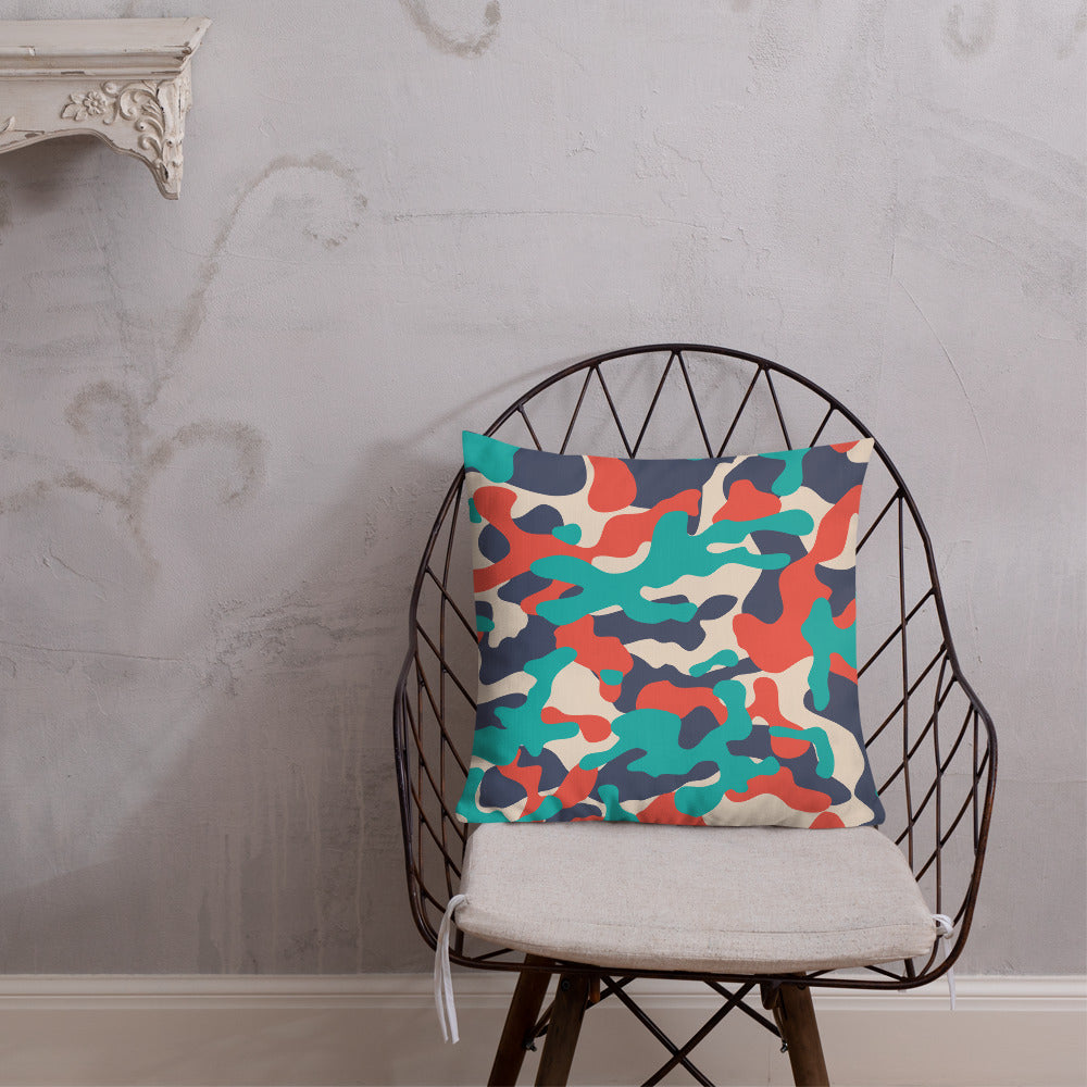 Army Enthusiast Camouflage Premium Throw Pillow