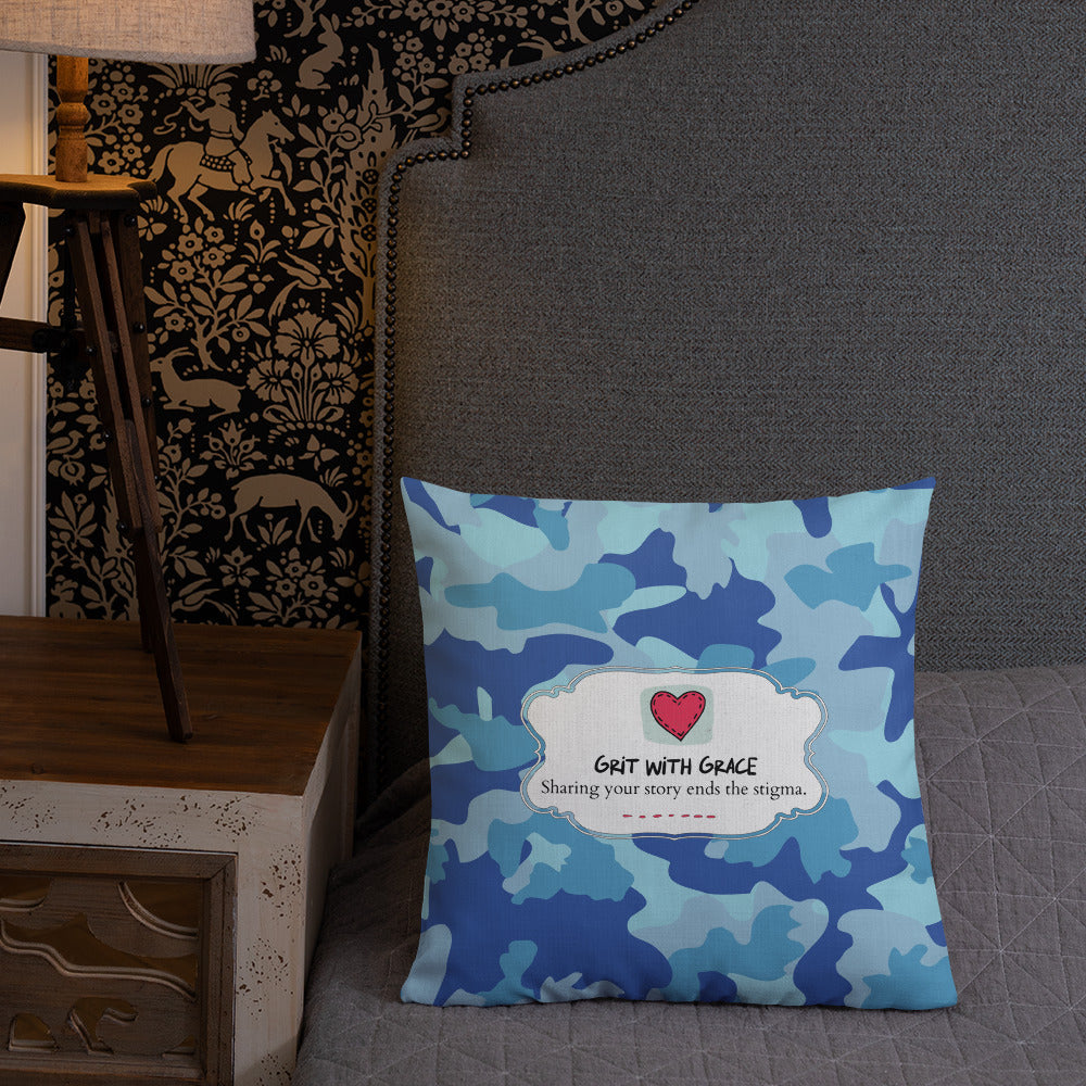 Army Enthusiast Camouflage Premium Throw Pillow