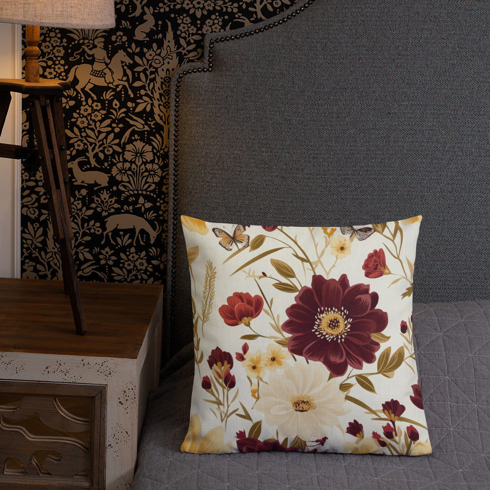 Floral Lover's Botanical Throw Pillow