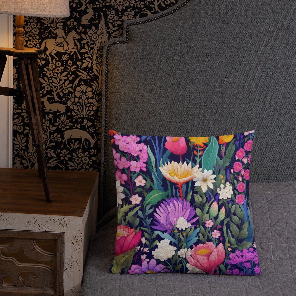 Floral Lover's Botanical Throw Pillow