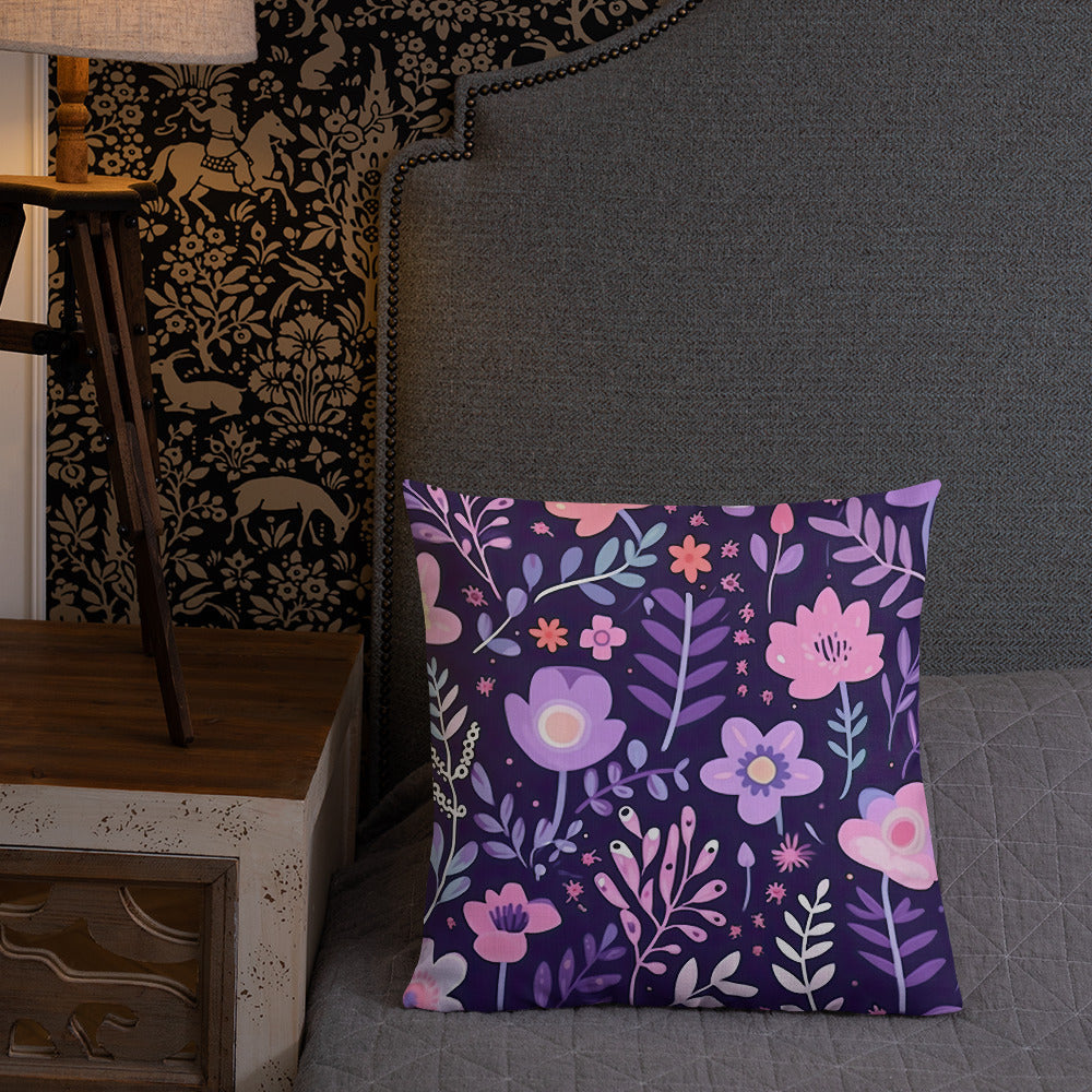 Floral Lover's Botanical Throw Pillow