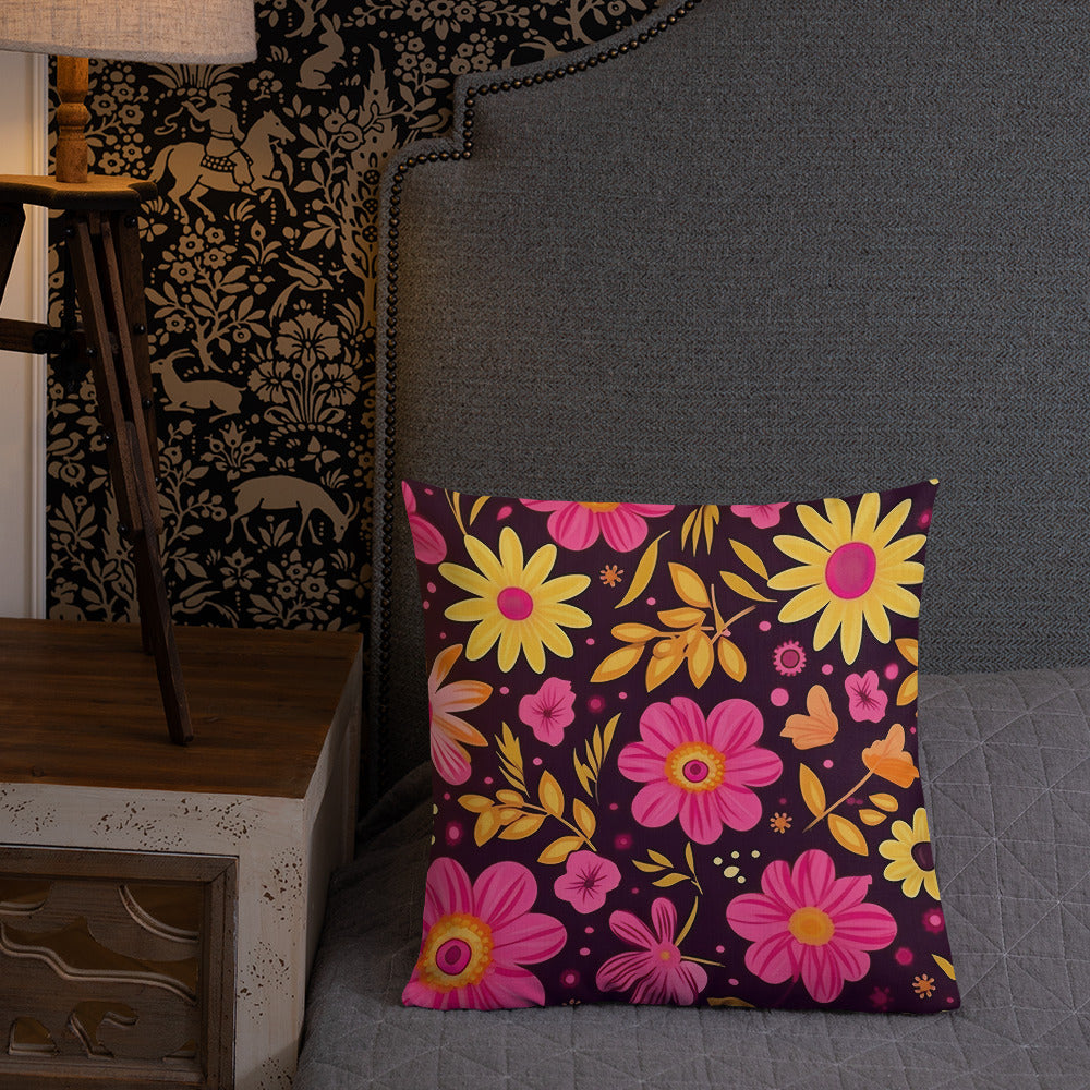 Floral Lover's Botanical Throw Pillow