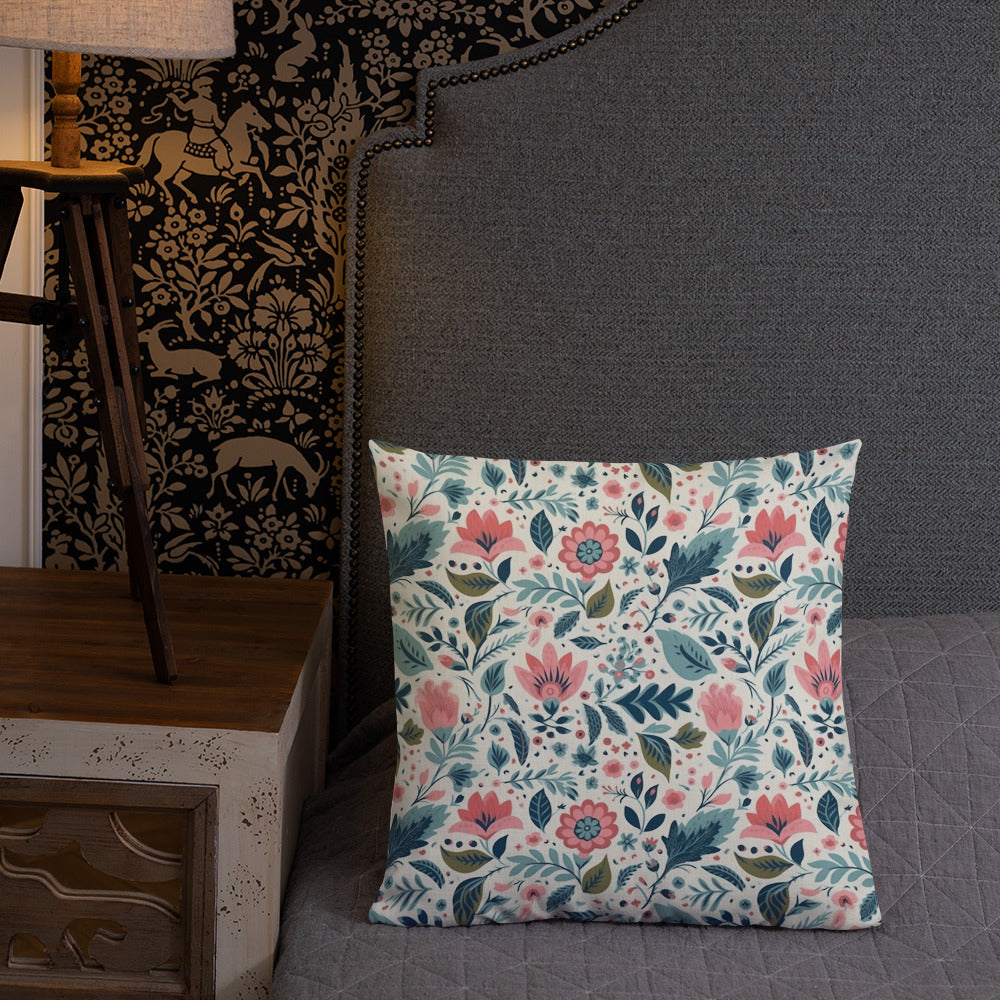 Floral Lover's Botanical Throw Pillow