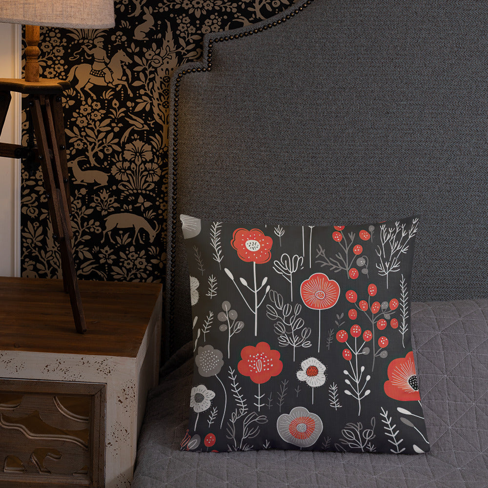 Floral Lover's Botanical Throw Pillow